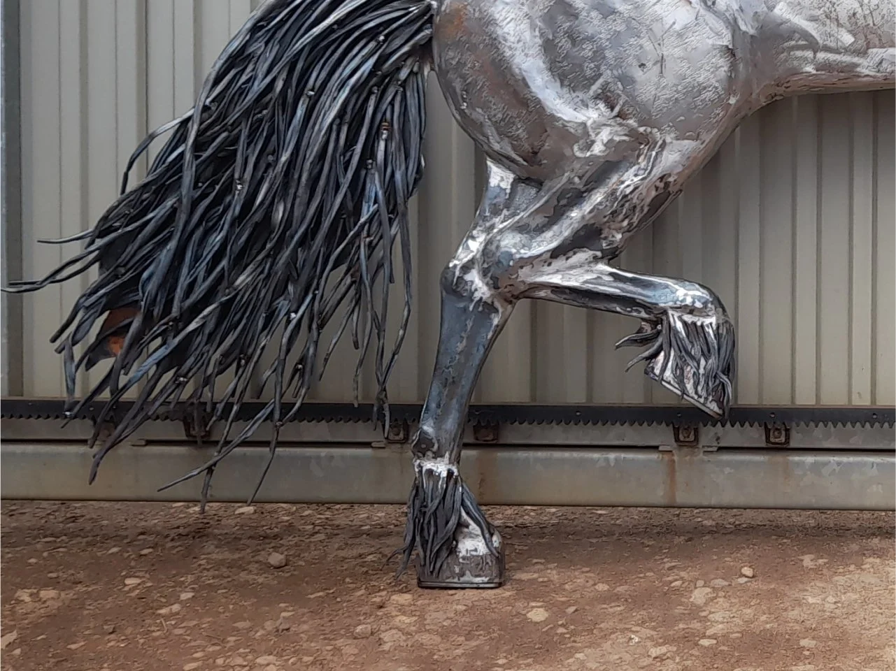 Rzeźba Konia - Metaloplastyka Detal