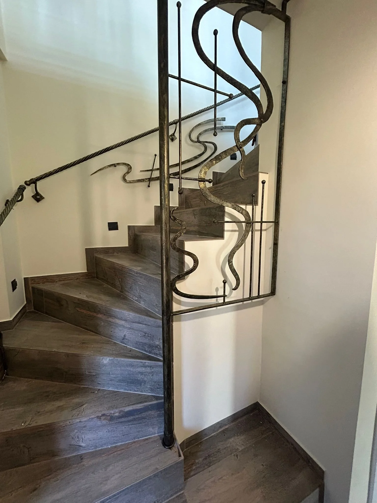 Schody loftowe - Kuta stal w aranżacji