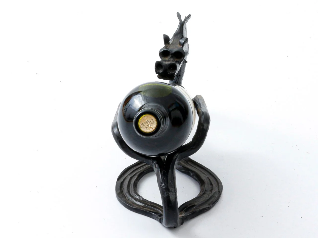 Smok Metalowy - Stojak na Wino - Detal