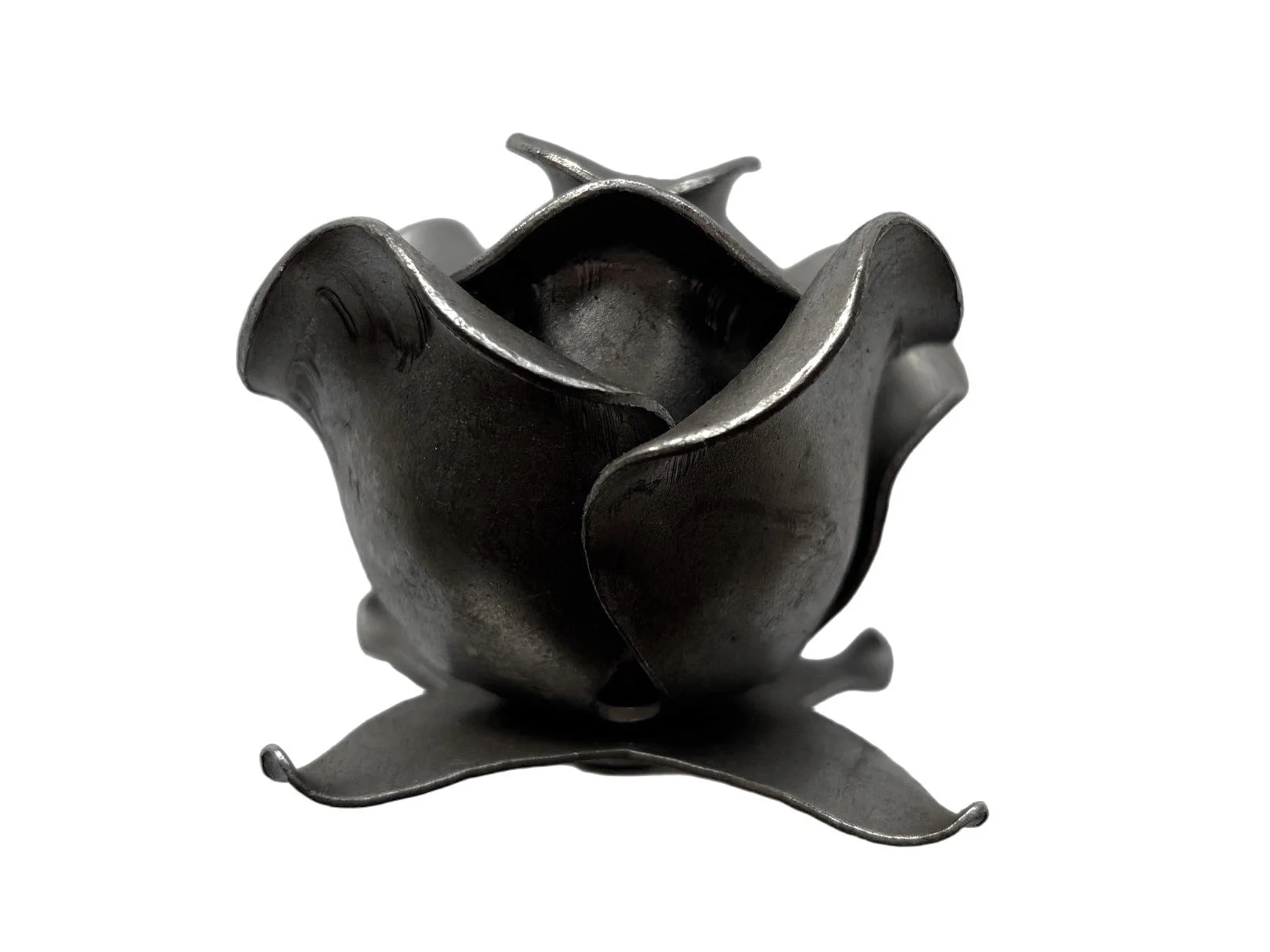 Stalowa Róża na Podstawce – Ręczna Robota