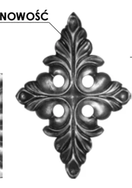 Stalowy kwiat maskownica duża 260x180 mm 14.710.01