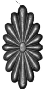 Stalowy kwiatek  14.711.01  200 x 100mm