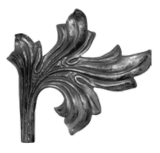 Stalowy liść kuty 14.303.34  200 x 210mm