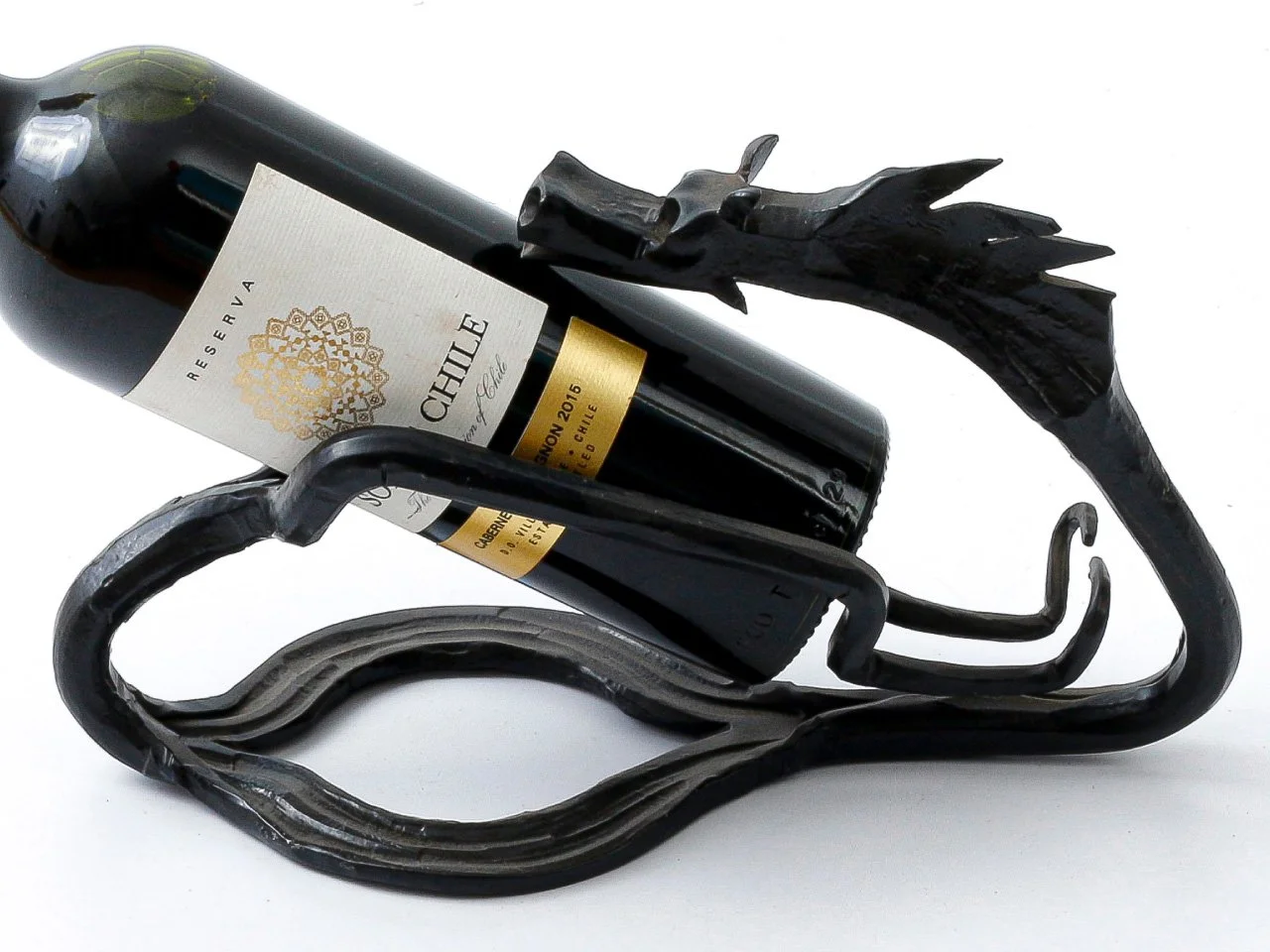 Stalowy Smok - Stojak na Wino - Czarny