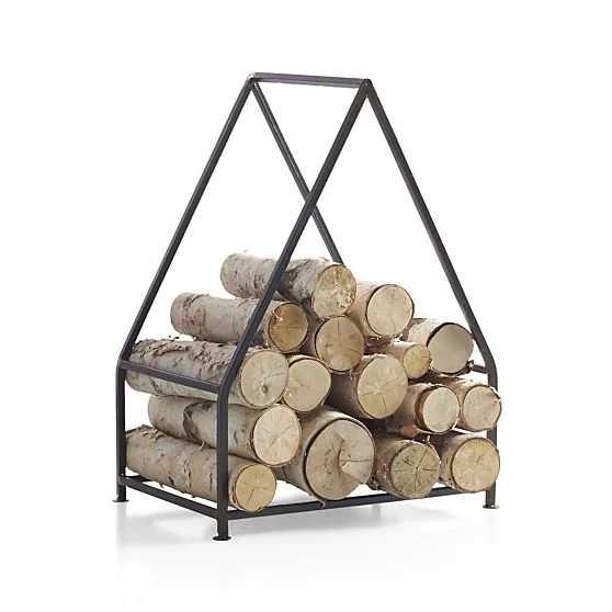 Stojak na drewno kominkowe trójkątny