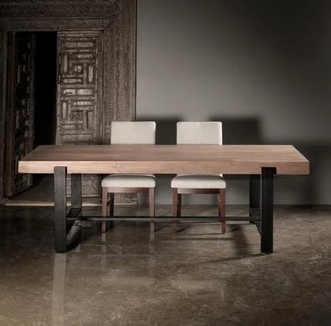 Stół drewniany industrialny nogi stalowe