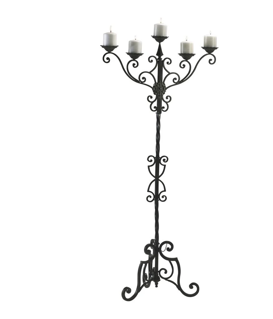 Świecznik pojedynczy 'Róża' w aranżacji