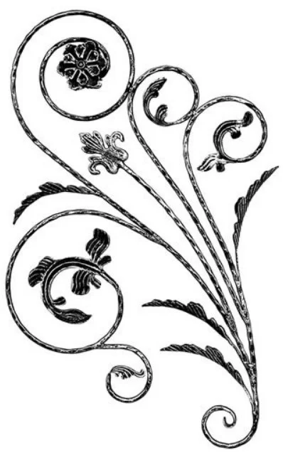 Świecznik kuty potrójny z różami (wariant)