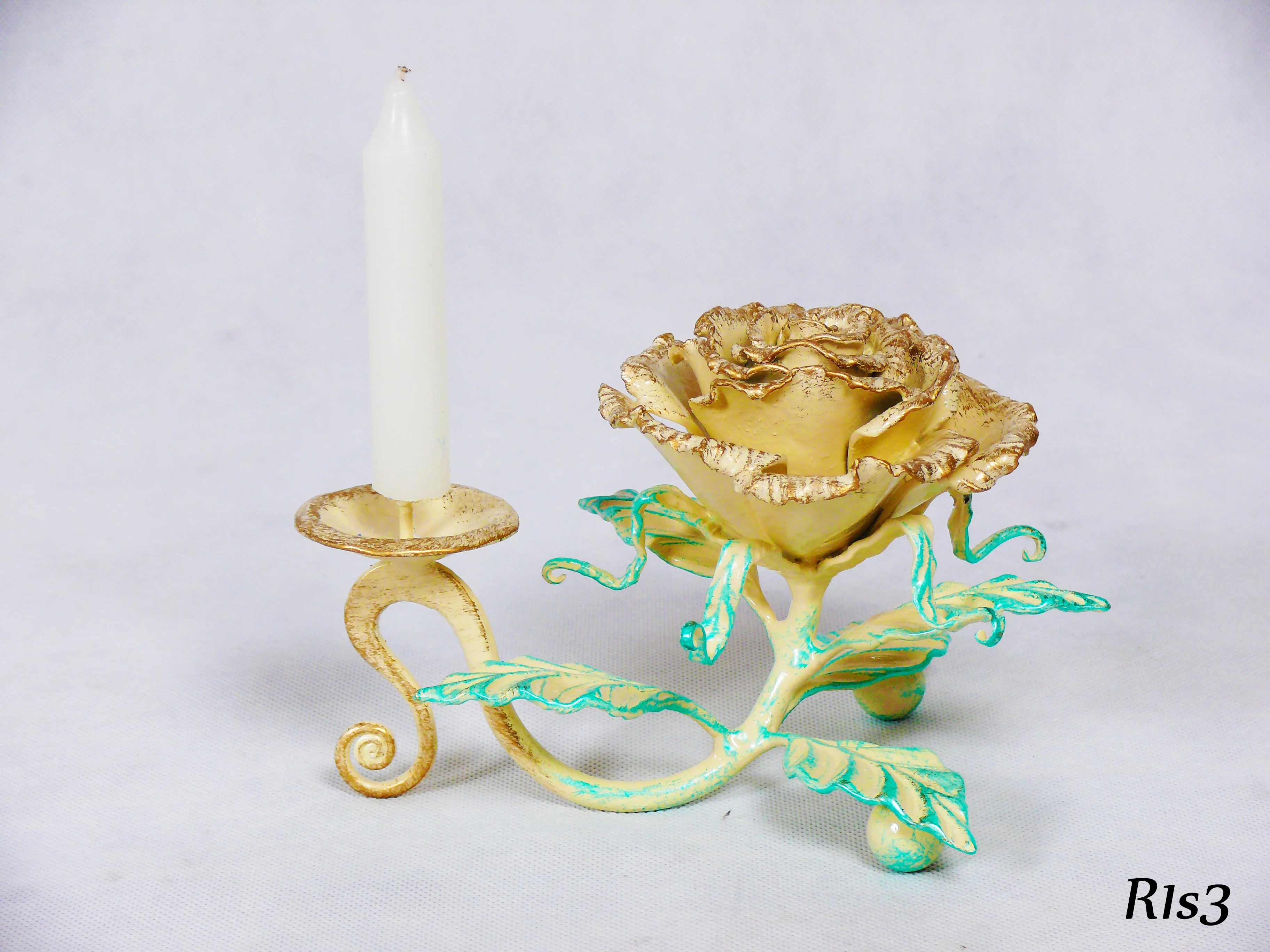 Świecznik Pojedynczy - Jasna Róża Kuta