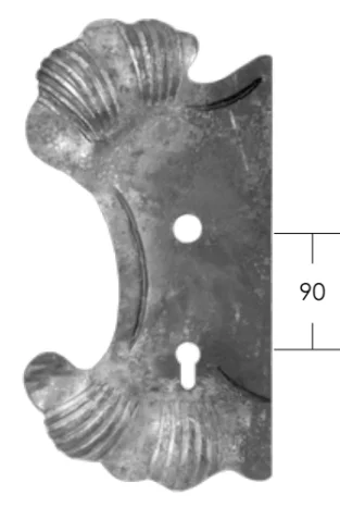 Szyld Drzwiowy Kuty 'Barok' 90mm Lewy