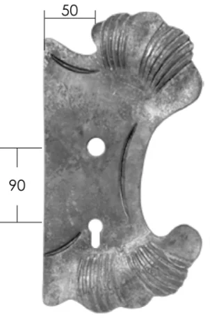 Szyld Drzwiowy Kuty 'Barok' 90mm Prawy
