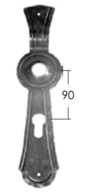 Szyld Drzwiowy Kuty Długi Owalny 90mm