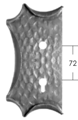 Szyld Drzwiowy Kuty 'Fala Młotkowana' 72mm Prawy