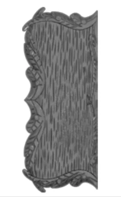 Szyld Drzwiowy Kuty 'Fala Młotkowana' 90mm Prawy