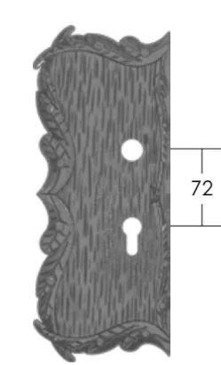 Szyld Drzwiowy Kuty 'Liście' 90mm Lewy