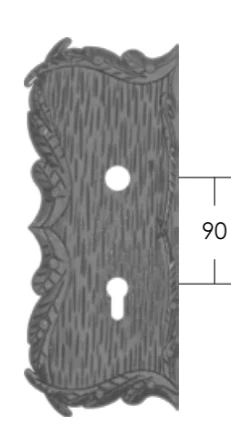 Szyld Drzwiowy Kuty 'Liście' Pełny Lewy