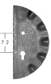 Szyld Drzwiowy Kuty Okrągły 72mm Prawy