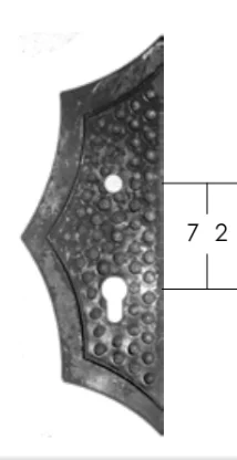 Szyld Drzwiowy Kuty 'Ostry' 72mm Lewy