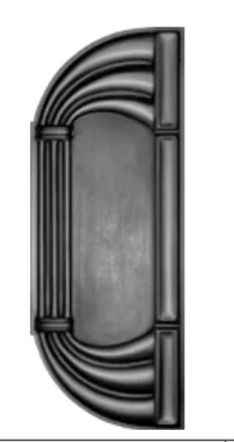 Szyld Drzwiowy Kuty Półokrągły Wypukły Pełny