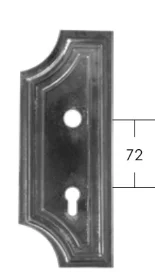 Szyld Drzwiowy Kuty Prostokątny Tłoczony Wklęsły 72mm