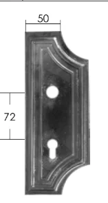 Szyld Drzwiowy Kuty Prostokątny Tłoczony Wklęsły 90mm (Wariant)