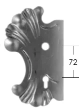 Szyld Drzwiowy Kuty 'Retro' 72mm Lewy