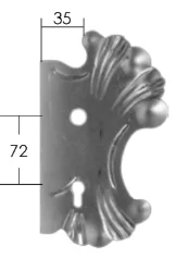 Szyld Drzwiowy Kuty 'Retro' 72mm Prawy