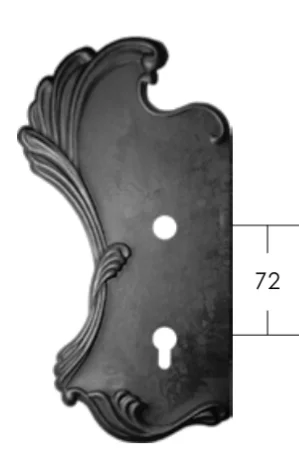 Szyld Drzwiowy Kuty 'Secesja' 72mm Lewy