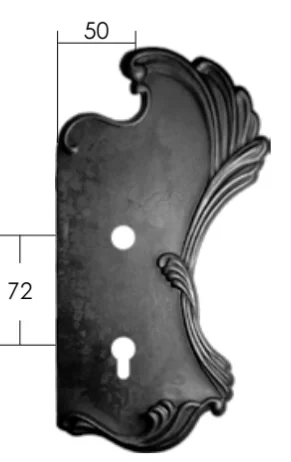 Szyld Drzwiowy Kuty 'Secesja' Pełny Prawy (Wariant)