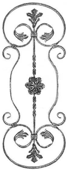 Tralka kuta pionowa z rozetą kwiatową