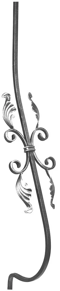 Tralka Kuta Wygięta z Listkami