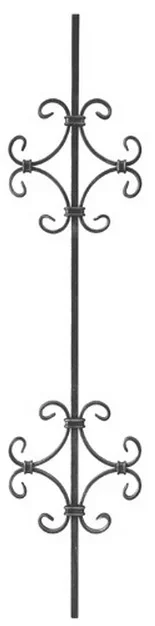 Tralka prosta Ceski 12x12 mm 950x220 mm 05.086