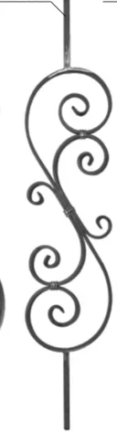 Tralka Prosta Ozdobna 950x190 mm 12x12 mm 05.091