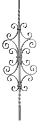 Tralka prosta ozdobna balustrada 12x12 mm 950x250 mm  05.085