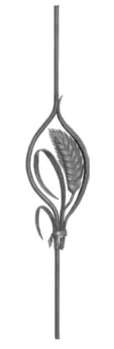 Tralka Prosta Ozdobna Kłos 12x12 mm 950x195 mm 07.309.01