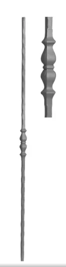 Tralka prosta ozdobna młotkowana 14x14 mm 1000 mm 11.011.01