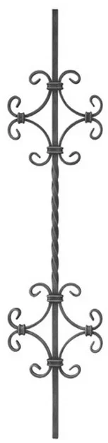 Tralka prosta skręcana Ceski 12x12 mm 950x220 mm 05.084