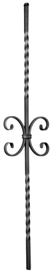 Tralka prosta skręcana ozdobna Ceski 12x12 mm 950x155 mm 05.068