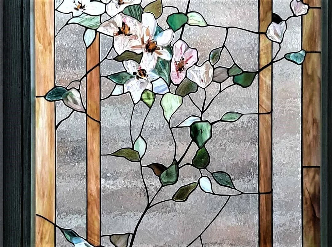 Pionowy Witraż - Kwitnąca Jabłoń/Wiśnia