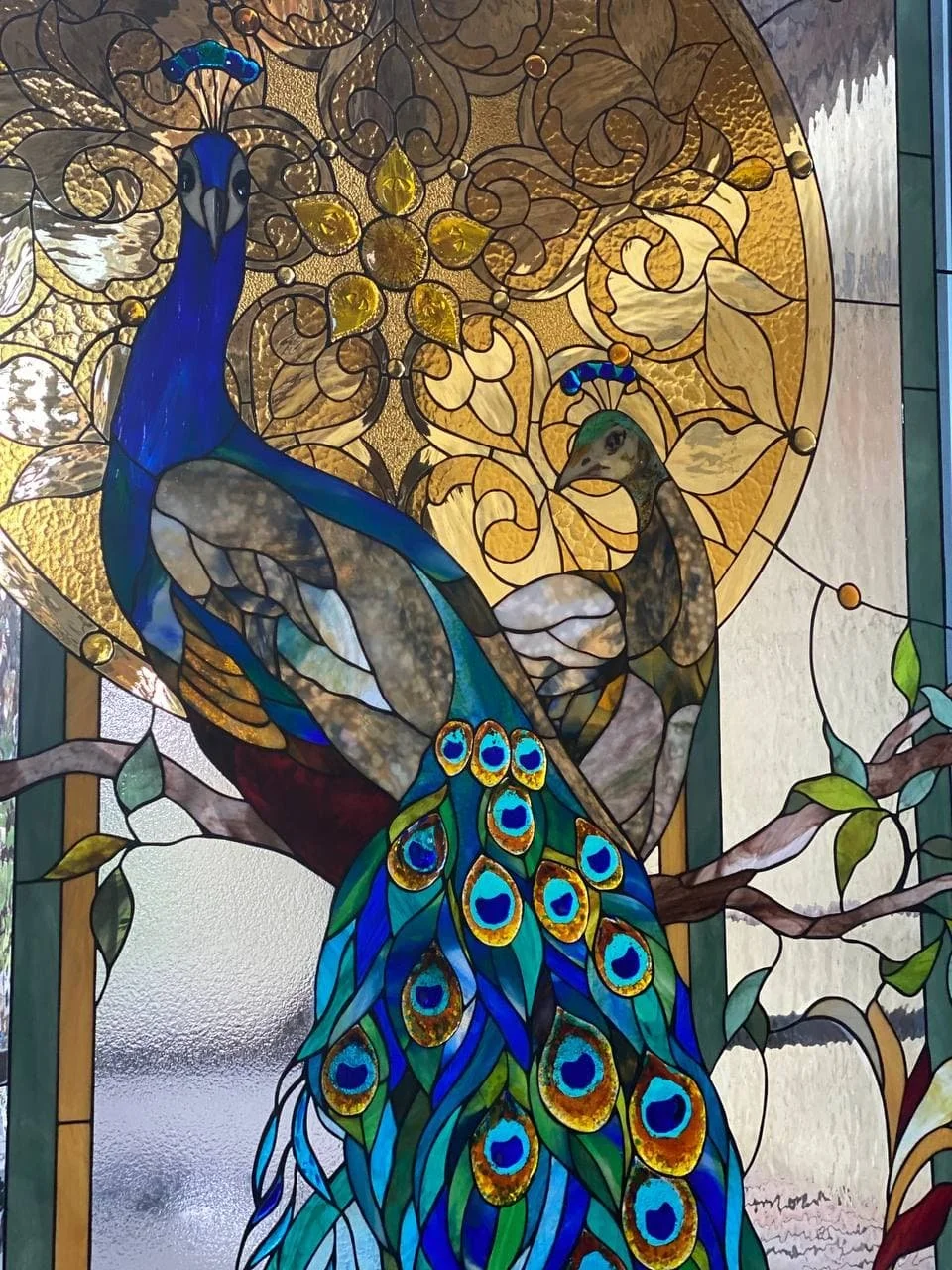 Witraż Paw - Detal Ogona