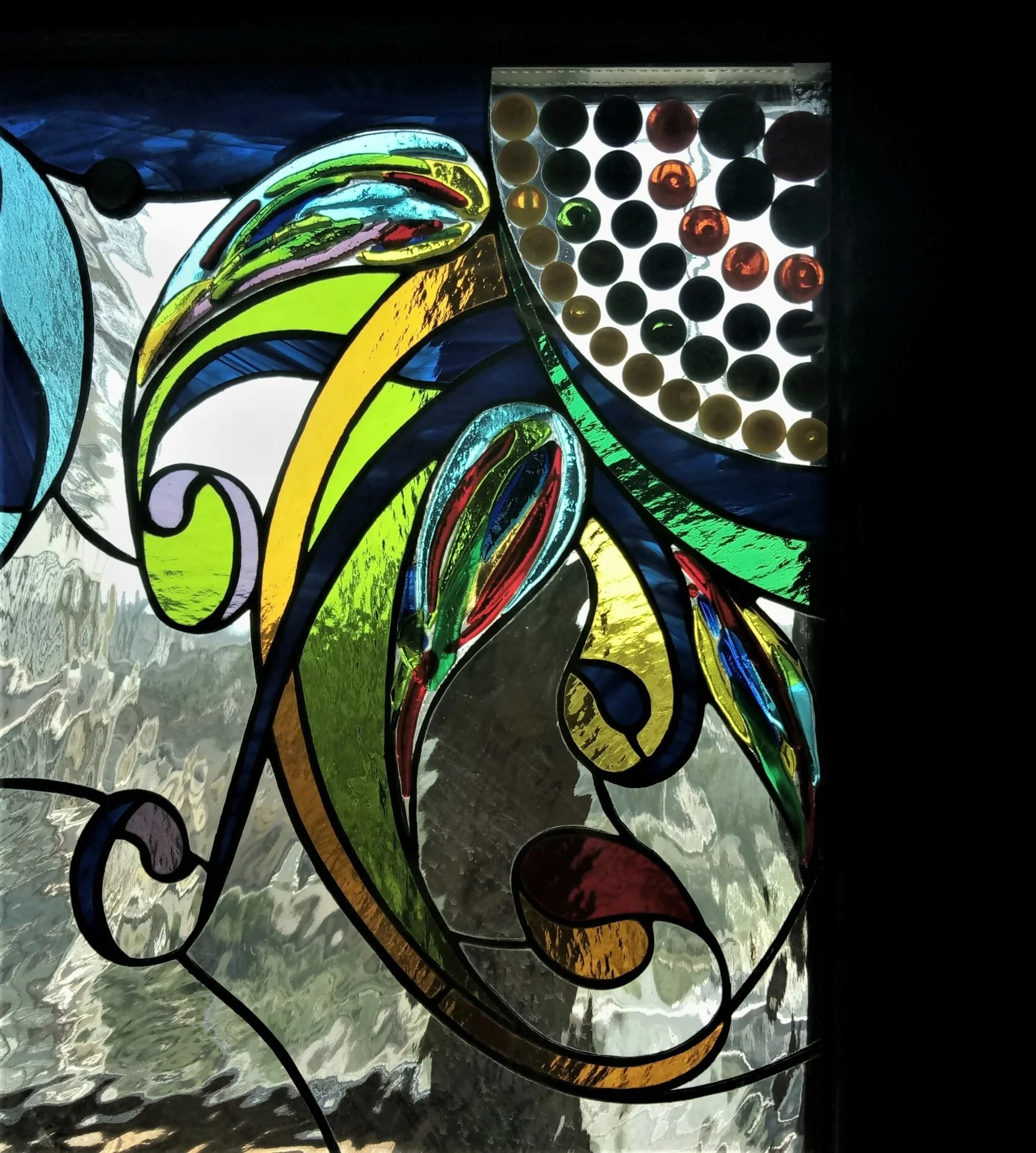 Witraż Secesyjny - Detal Roślinny