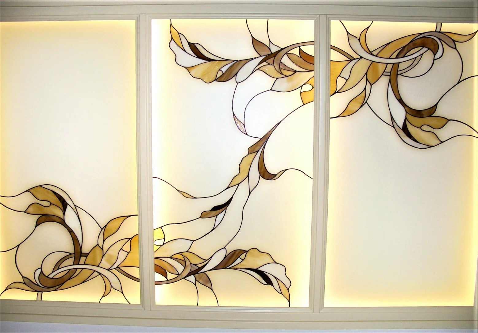 Tryptyk Witrażowy Sufitowy - Pnącza