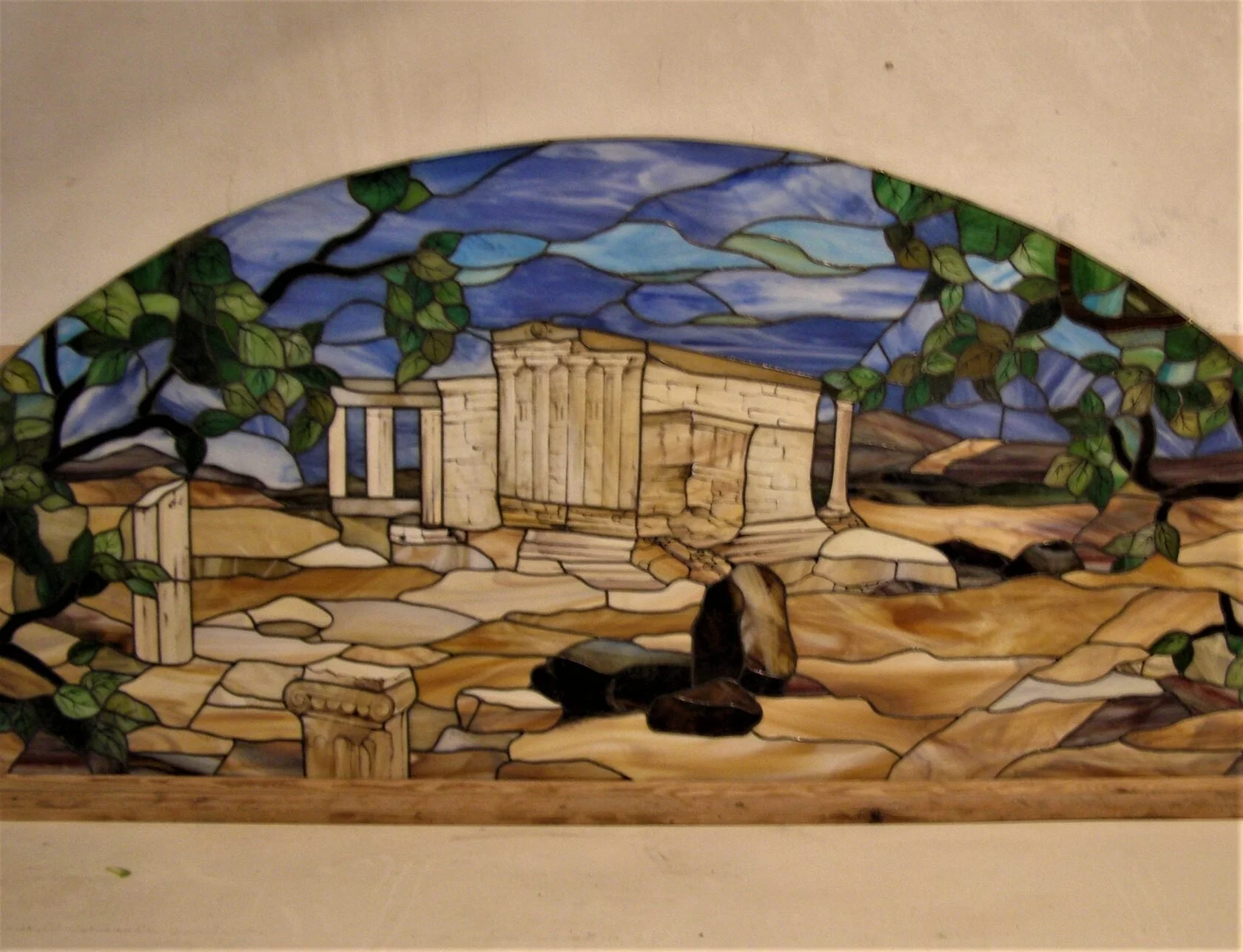 Witraż Pejzażowy - Antyczne Ruiny