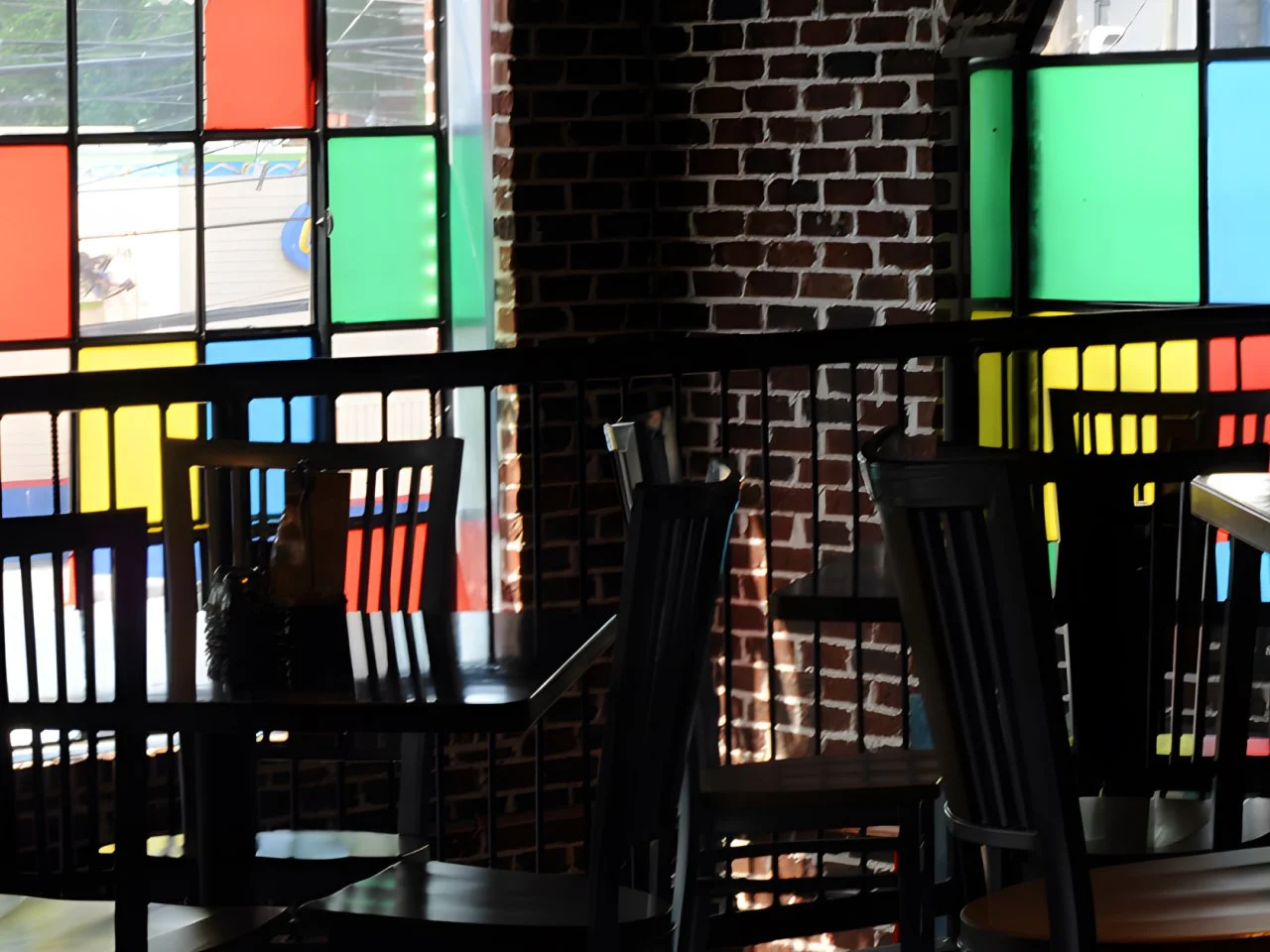 Witraż Ścienny Retro - Wystrój Restauracji