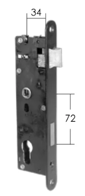 Zamek Wpuszczany Wąski 34mm