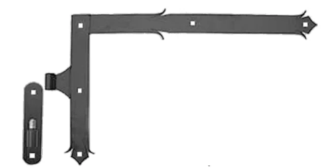 Zawias Kątowy Lewy Ozdobny