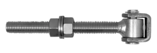 Zawias Regulowany M16 do Wspawania z Uchwytem U (Czarny)