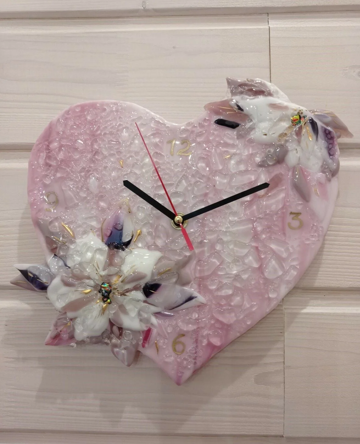 Zegar Fusingowy Serce - Tekstura