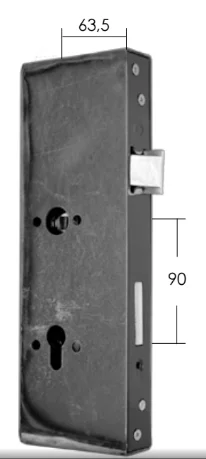 Zestaw Puszka + Zamek 63/90 (Czarny)