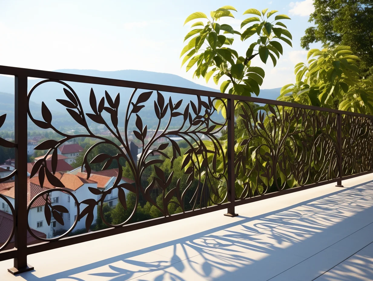 Balustrada ozdobna na balkon, taras, schody. Kowalstwo artystyczne